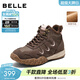 百麗（Belle）舒適運動(dòng)風(fēng)高幫鞋女新款商場(chǎng)同款厚底增高百搭休閑鞋E5W1DDD5 啡色-薄絨 38 (240mm)