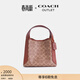 蔻馳（COACH）奧萊女士女包HADLEY 21號半月包單肩斜挎包菜籃子通勤 B4/棕黃色 焦糖色（新款）