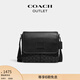 蔻馳（COACH）奧萊男士男包經(jīng)典標志SPRINT 25號地圖包商務(wù)通勤單肩斜挎包 木炭灰色/黑色