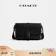 蔻馳（COACH）男士LEAGUE信使包牛皮革真皮斜挎包通勤男包 黑色