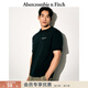 Abercrombie & Fitch美式復古舒適重磅棉質(zhì)LOGO圓領(lǐng)短袖T恤25夏季男裝123-5027 黑色 M (180/100A)