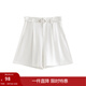 茵曼（INMAN）冰氧吧涼感輕薄短褲女2025年夏季新款高腰顯瘦a字西裝褲子 白色 -K18425137 26