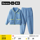 蕉內（Bananain）絨絨500E兒童睡衣男女童半邊絨大童加絨保暖寶寶家居服套裝秋冬季 鈣-磚青 150