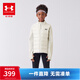 安德瑪（Under Armour）安德瑪童裝男女童立領(lǐng)百搭運動(dòng)風(fēng)輕薄羽絨服中性大童保暖短款外套 奶油白 170