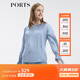 PORTS寶姿女裝2021秋季溫婉雅致長(cháng)袖雪紡襯衫女SM8B017MWP047 北極藍 S (4)