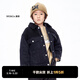 little MO&Co.童裝冬裝男童女童牛仔仿羊羔毛保暖外套兒童中大童 牛仔黑色 110 110/56