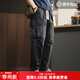 馬登工裝美式復古多口袋防水休閑褲紫色薄款戶(hù)外寬松直筒褲男春 黑色 建議拍小一碼 2XL