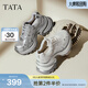 他她（TATA）厚底女鞋網(wǎng)面鞋子春秋新新款時(shí)尚休閑鞋百搭增高老爹鞋CZX02AM6 灰/銀 36