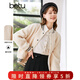 betu百圖女裝短外套時(shí)髦減齡棒球服字母設計圖案短外套女2211T82 淺杏色 L