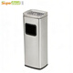 Supercloud(舒蔻)煙灰桶不銹鋼垃圾桶帶煙灰缸酒店電梯口煙蒂桶走廊吸煙區滅煙桶 G-1A砂鋼