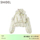 SNIDEL2025秋冬新品甜美荷葉邊露肩壓褶蝴蝶結系帶襯衫SWFB255028 花朵圖案 均碼 (F)