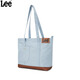 Lee2026新款牛仔托特包女生大容量拼接單肩包休閑通勤百搭流行腋下包 淺藍色