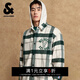 杰克·瓊斯（JACK&JONES）NBA聯(lián)名雄鹿隊春季款襯衫外套時(shí)尚格紋襯衣上衣2254O3016 E59松葉綠 M