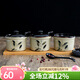玉泉陶瓷調味品罐三件創(chuàng  )意韓式家用調料盒廚房用品家用調味罐陶瓷套件 竹葉 三件罐裝