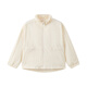 E·LAND KIDSeland kids衣戀童裝女童LOGO印花拉鏈休閑外套EKGWF2321A 象牙白色 120
