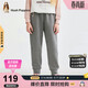 暇步士（Hush Puppies）童裝女童長(cháng)褲大童寬松休閑褲子兒童針織運動(dòng)褲 中花灰   160   