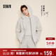 森馬（Semir）王安宇|商場(chǎng)同款連帽外套男2025秋情侶針織夾克寬松101525108201