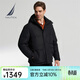 諾帝卡（NAUTICA）【商場(chǎng)同款】男裝秋冬款防輕濺水保暖休閑面包羽絨服男JO3411 黑色0TB L