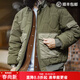 馬登工裝M51戰術(shù)熱艙夾克男士短款棉服美式復古銜縫保暖棉衣外套男冬 軍綠色 M