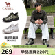 駱駝（CAMEL）溯溪鞋男撞色拼接綁帶戶(hù)外鞋 L24S076620M 軍綠/黑/銀(男款) 42