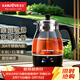 金灶（KAMJOVE）煮茶器新款噴淋式煮茶壺 玻璃燒水壺保溫一體養生煮茶壺全自動(dòng)泡茶爐圍爐煮茶器具A-52 黑色 1L