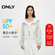 ONLY春夏休閑時(shí)尚UPF50+防曬抽繩連帽外套女|124336005 A43 奶油白色 M (165) 84A