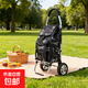 鋁合金折疊購物車(chē)小推車(chē)便攜小拉車(chē)購物小拖車(chē)家用買(mǎi)菜車(chē)手拉車(chē) 越野輪（自由行）大號