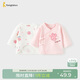 童泰（TONGTAI）嬰兒半背衣春秋純棉新生兒衣服初生寶寶和尚服滿(mǎn)月服上衣粉色52cm