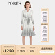PORTS寶姿秋季新款女裝時(shí)尚圓點(diǎn)印花連衣裙ALD9D015QPT100 白黑混色 M 6