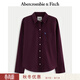 Abercrombie & Fitch【美式經(jīng)典】小麋鹿圖案百搭牛津長(cháng)袖襯衫25秋季女裝140-5247 紫紅色 S (165/88A)