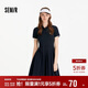 森馬（Semir）連衣裙女夏季撞色polo領(lǐng)短裙字母運動(dòng)風(fēng)學(xué)院風(fēng)百褶裙101325114051