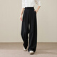 逸陽(yáng)（ESE-Y）高智感通勤闊腿褲女2026年春季高腰顯瘦垂感西裝直筒褲 黑色 29