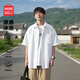 名創(chuàng  )優(yōu)品（MINISO）冰絲短袖襯衫男夏季青少年痞帥潮流休閑百搭寬松襯衣 白 L