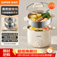 蘇泊爾（SUPOR）不銹鋼電煮鍋 電蒸鍋 多功能家用宿舍泡面小火鍋 2.5L帶蒸屜小燉鍋 蒸煮一體電熱鍋H25YK681A