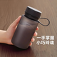 萬(wàn)家全水杯塑料男士學(xué)生夏天戶(hù)外運動(dòng)健身小巧便攜泡茶隨手杯磨砂杯子 磨砂黑【提手+茶隔】400ml