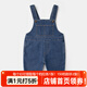 嘟嘟家寶寶背帶褲春裝嬰兒韓版牛仔褲秋款男童春季新款洋氣褲子女童vip 深藍色 120