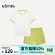 ubras純色舒適柔軟水果全棉家居服睡衣女短袖長(cháng)褲短褲套裝情侶款軟棉棉 【短袖短褲】女款-奶糖白色 L