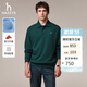 哈吉斯（HAZZYS）男裝 春polo領(lǐng)男上衣棉彈寬松翻領(lǐng)衛衣男ABTZE0CCX37