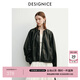 迪賽尼斯（DESIGNICE）春季新款高級感通勤氣質(zhì)寬松黑色皮衣長(cháng)袖短外套女 黑色 M