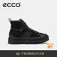 愛(ài)步（ECCO）休閑鞋女 時(shí)尚百搭防水高幫牛皮鞋 街頭860403 黑色86040351052 36