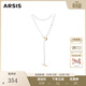 Arsis純真年代復古OT扣長(cháng)項鏈法式原創(chuàng  )時(shí)尚簡(jiǎn)約項鏈毛衣鏈送女友禮物 復古OT扣長(cháng)項鏈