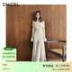 SNIDEL2025秋冬新品優(yōu)雅圓領(lǐng)露肩喇叭袖針織魚(yú)尾連衣裙SWNO255083 象牙白 均碼