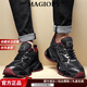 MAGIOPY奢侈高端品牌2026新款內增高老爹鞋男韓版潮流百搭網(wǎng)面運動(dòng)休閑鞋 10cm增高紅黑 40