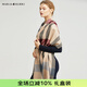瑪麗亞·古琦（MARJA KURKI）絲光羊毛圍巾女冬款 保暖雙面格紋女士圍巾披肩用禮盒裝 經(jīng)典旋律 米色