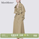 MeetMetro瑪依爾卡其風(fēng)衣女中長(cháng)款2026春新款薄款過(guò)膝流行外套大衣 卡其 【現貨閃電發(fā)】 L
