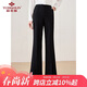 俞兆林中老年女裝媽媽裝微喇褲外穿喇叭褲收腹時(shí)尚減齡休閑褲 Y51X017