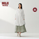 MUJI IDEE 女式 強捻 長(cháng)袖襯衫連衣裙 女裝裙子 連身裙 26年春季新品 米白色 均碼 （165/88A）