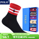 POLO專(zhuān)柜中筒兒童襪秋冬英倫風(fēng)條紋棉質(zhì)男女童棉襪保暖小孩學(xué)生襪 6雙 六色【型號4028】 20-22cm(30-35碼鞋合適)