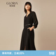 歌莉婭醋酸連衣裙通勤女神范小黑裙高級感氣質(zhì)顯瘦裙子117C4K180 00B黑色 M (160) -