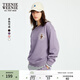 Teenie Weenie小熊女裝衛衣秋冬簡(jiǎn)約寬松休閑學(xué)院風(fēng)圓領(lǐng)套頭上衣 紫色 S